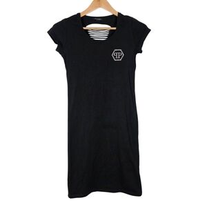 Philipp plein shirt mini dress with cut style on the back w/ embellished wings